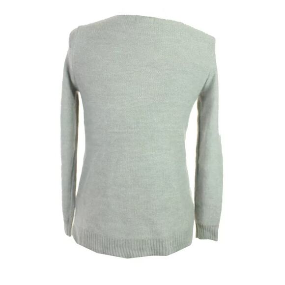 NWT Maison Jules Womens Silver Long-Sleeve Metallic-Flecked Sweater Size XL - Picture 2 of 11